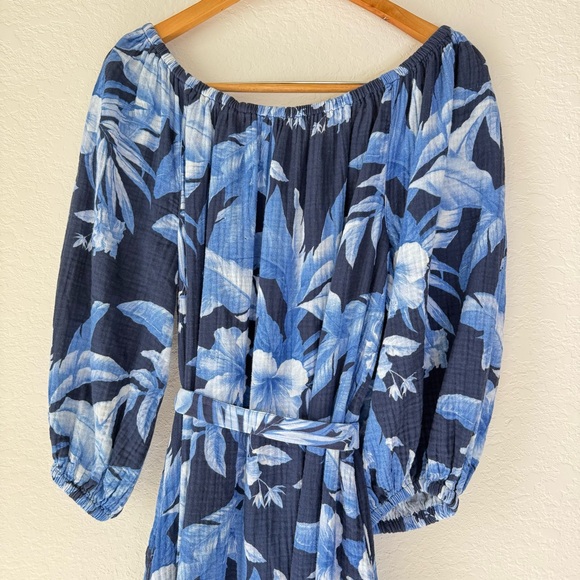 Tommy Bahama Blue Ruffled Tiered Sundress - Picture 7 of 14